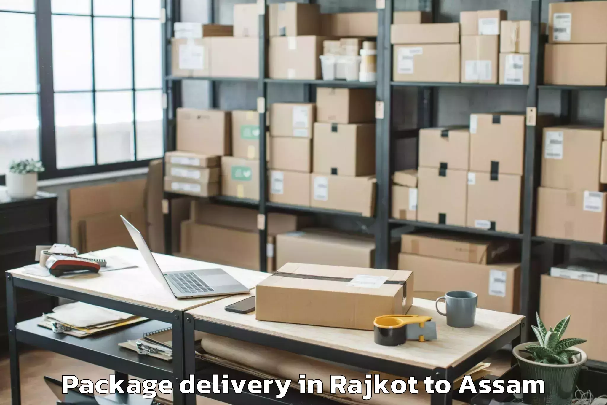 Book Rajkot to Boko Package Delivery Online